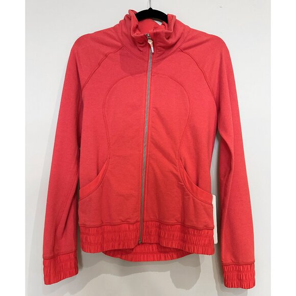 Lululemon Blissed Out Jacket Womens Size 6 Love Red Full Zip Yoga - Picture 6 of 10